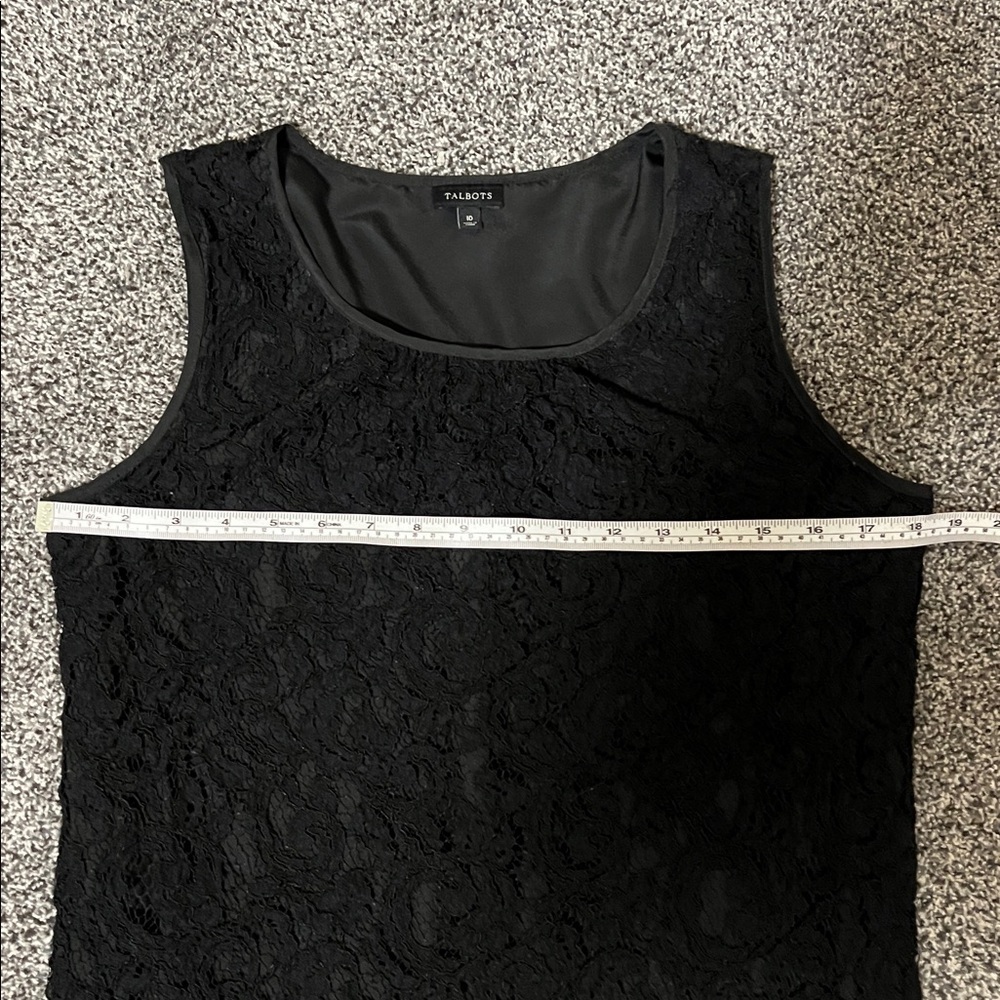 Talbots Black Lace Tank Top - Picture 6 of 7